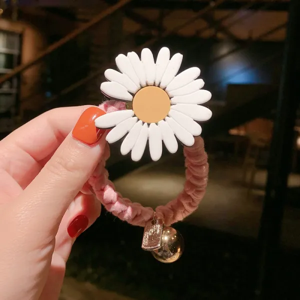 데이지 헤 어 링 헤 어 핀 여자 머리 끈 센 소녀 일 묶 은 고무줄 인 스 해 바라 기 꽃 사 랑스 러 운 왕 빨 간 고무줄 Sn8191 1 # 핑크 끈 국화