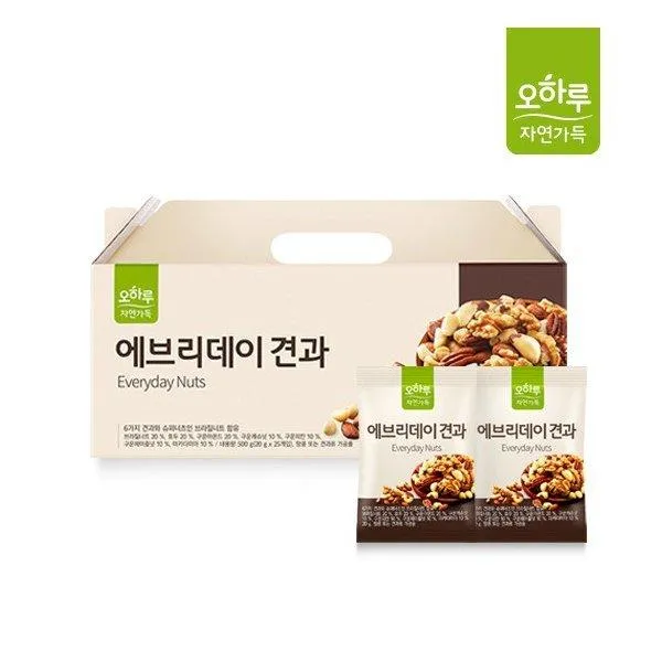 오하루 자연가득 에브리데이 견과 25봉2박스(469248), 없음
