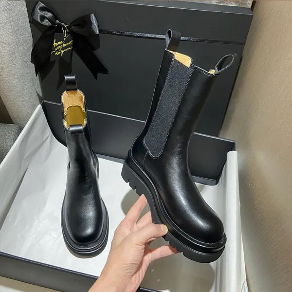 첼시부츠 Mona셀럽 동일한타입 굽이얕은부츠 가을겨울 여름시즌 얇은타입 통굽 일반양말