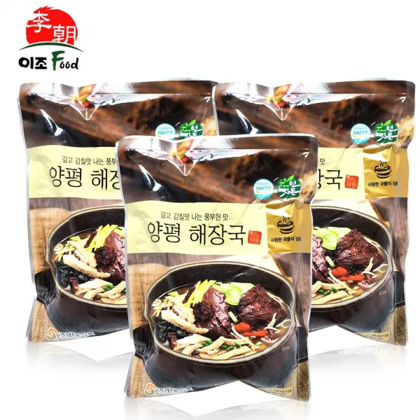 선봉식품 양평해장국 600g 상온보관 해장국 선지해장국 선지 전자레인지 조리가능 3개