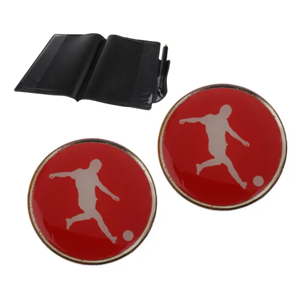 Fwt축구를위한 경고 카드 지갑 빨강 / 황색 심판 노트북 \u0026 손가락으로 튀김 동전