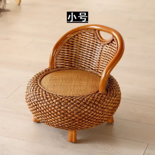 라탄 1인용 홈카페 좌식 의자 라탄체어 스몰