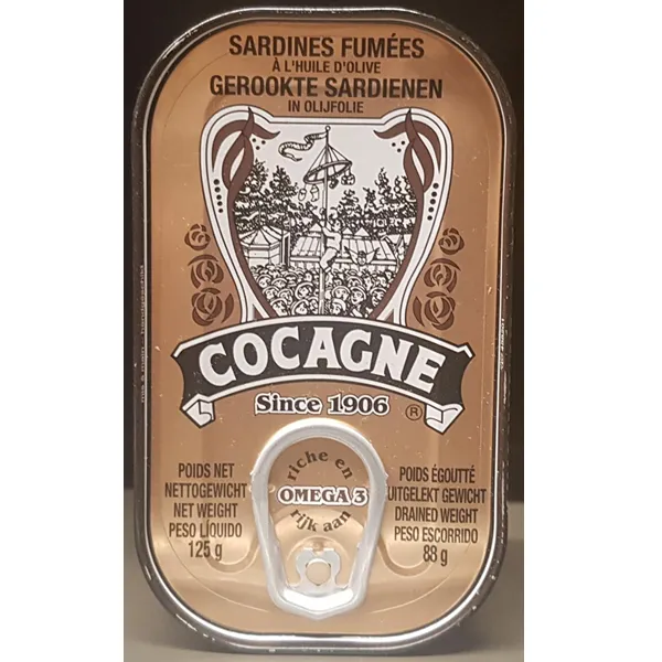 COCAGNE 코깐느 올리브오일 훈제 정어리 125g (포르투갈), 1개