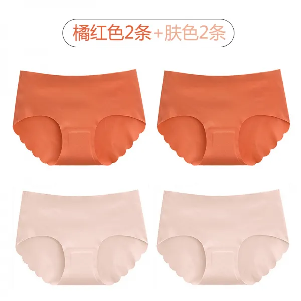 크레피 헴팬티 누디라인팬티 노라인팬티 여름 얇은 타입 천연 밑동 미디웨스트 원턱 양식 헴라인 실얼음 여성