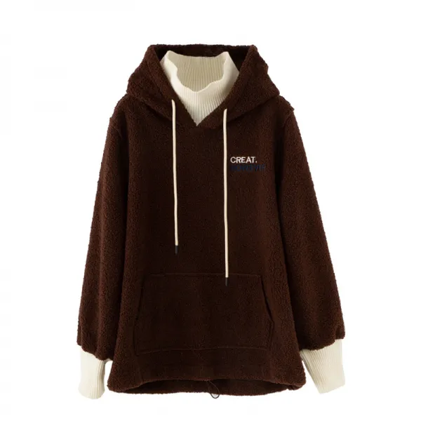 통통 Mm 가짜 폴라 위 의외 여 추동 루즈 기모 일체감 양기 상의 2228