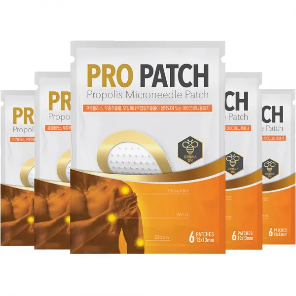 강한남자 프로패치x5개 관절 근육에 붙이는 마이크로니들패치 벌침 봉침 봉독 엘보우 통증치료제 5매입