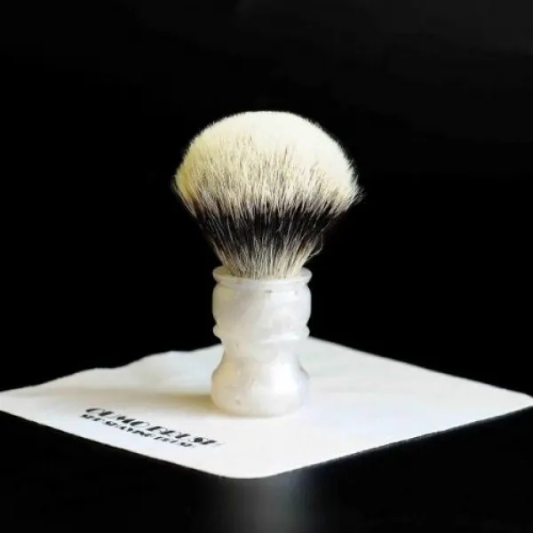 [해외] OUMO BRUSHFANS 독점적 인 한도 면도 브러쉬 SHD WT 급 2 밴드 벌브 오소리 매듭 면도 브러쉬 매듭, WT 26mm bulb
