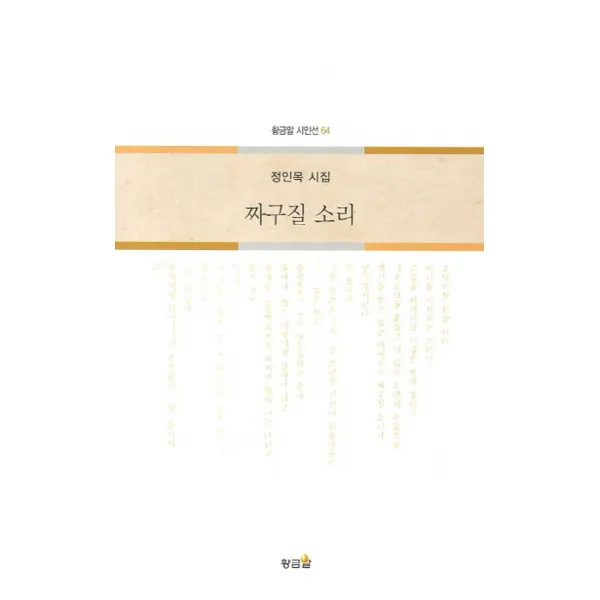 짜구질 소리:정인목 시집, 황금알