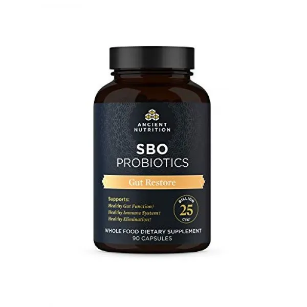 SBO Probiotics Gut Restore 1 회 제공량 ​​당 250 억 CFU * 소화 및 면역 지원 토양 기반 유기체 유기농, 단일상품, 단일상품