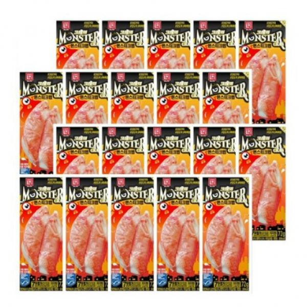 한성 몬스터크랩 72g x 20개 (유통기한최상)크래미 킹크랩, 3세트, 72g