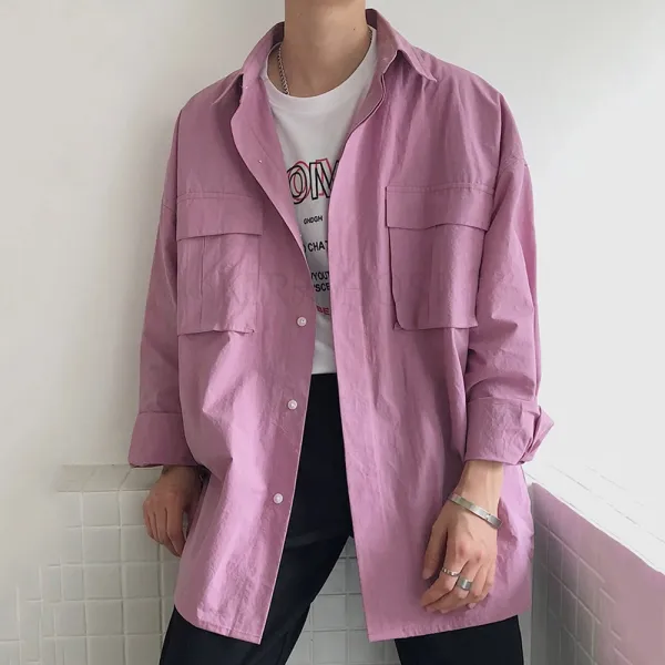 Kirahosi 가을 남성 멋진 빅사이즈 셔츠 슬림핏 181호+덧신증정 Af7pktnv