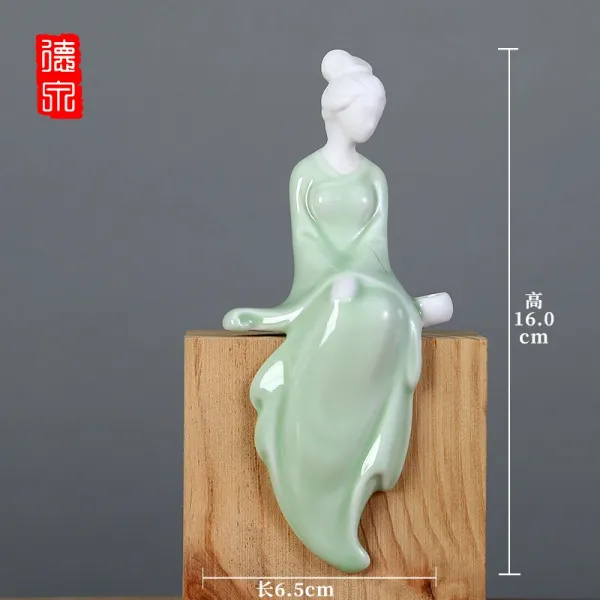 다룸샵 인테리어 독창적 청자 금기서화 사녀 청아한 꽃수반장식품 티 미경관 고전미 여성, (장기 )·메이 청 215 사무라이