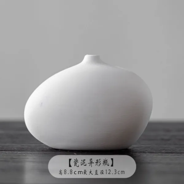 중국식 선의 심플 도자기 DIY 도예도바 강습소 소소배 장식 꽃병 장식 소반Z, B30 - 백색 점토 이 형 병