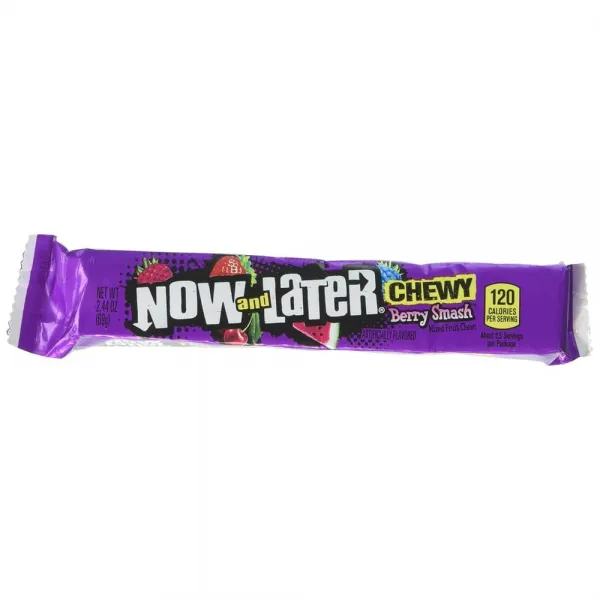 나우앤레이터 베리스매시 츄위 캔디 Now & Later Chewy Berry Smash Mixed Fruit Chews Candy 69g 24팩
