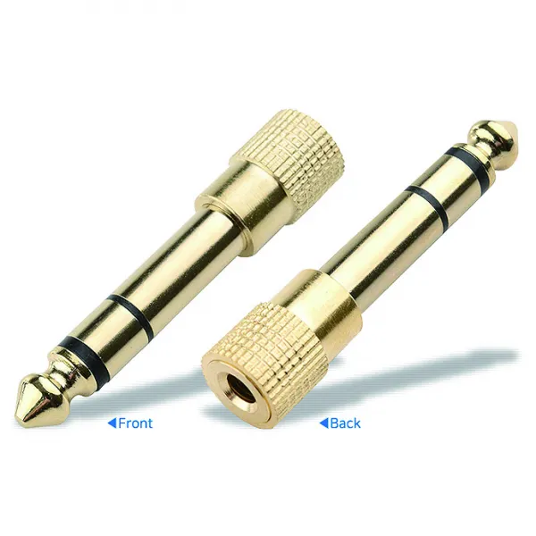 MicRotec 5.5 to 3.5 젠더 스테레오 3.5 to 5.5 젠더 스피커 마이크 엠프 디지털 피아노 젠더 헤드폰 변환젠더 3.5mm to 5.5mm, 3.5(암)->5.5(수)