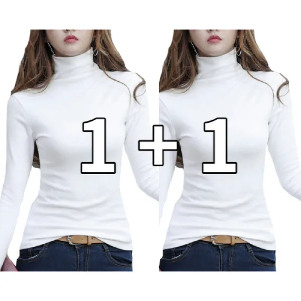 일월전빵 1+1 스판력 짱짱 가을 겨울 목폴라 긴팔 티셔츠 B-C015