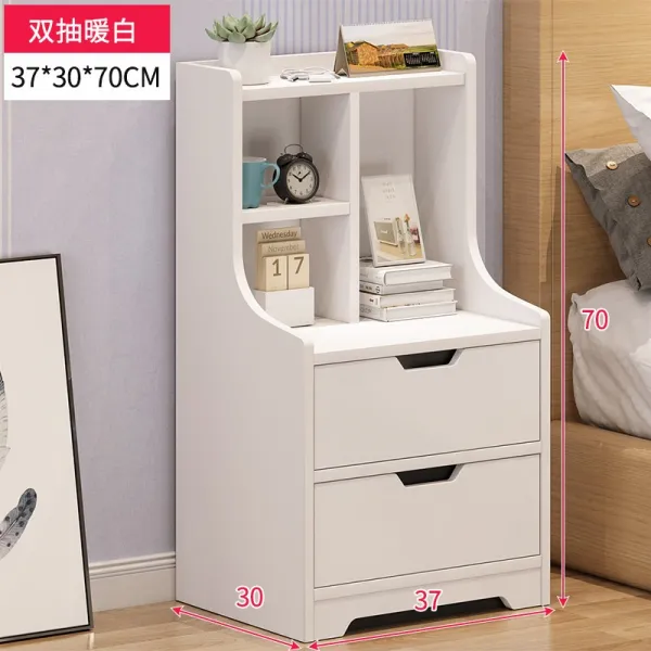 침대머리 침대가장자리 서랍형수납장 궤 가케이스 거실 장식장 코너장 있음 책꽂이, 겹 후리다 따뜻함 화이트 기초 타입