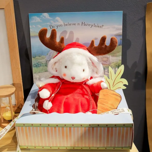 Dec.25 60번 미국 쁘띠 양치기 인형 뽀글이 인형 인형 귀여운 크리스마스 선물Z, 순 봉 쌈., 2_[이벤트 마 케 팅] 새끼양 - 큰 뿔 사슴 망토