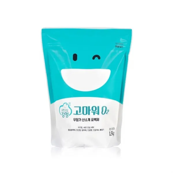 강청 무첨가 산소계표백제 분말형 아기옷 속옷세제, 1개, 1.5kg