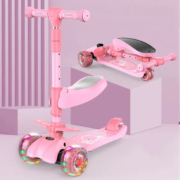 [해외 직송]DALIN 킥보드밀크보드 어린이 삼삼오오 아기 첫발 어린이 페달 소년 소녀 미끄럼 QH06 A17, 08 YH 핑크