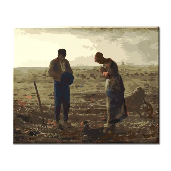 모모픽스페인팅 DIY명화그리기 40x50cm H13 밀레의 만종 물감2배
