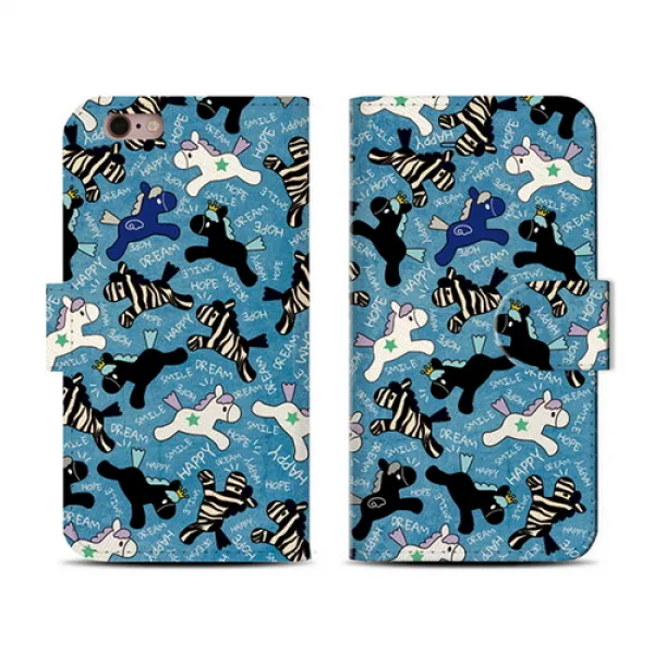  바보사랑 아이폰6s 6s플러스 _지갑다이어리케이스_해피포니 Blue