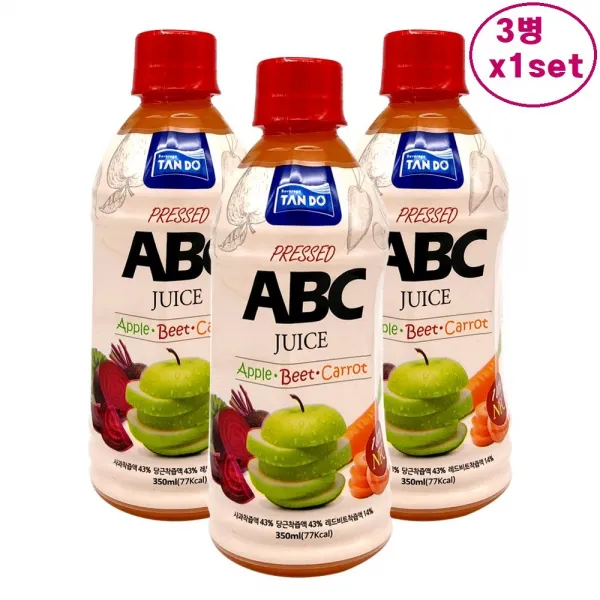 ABC주스 ABC쥬스 ABC즙 사과 비트 NFC착즙 100% 황금비율 라이코펜 안토시아닌 테아닌 식이요법 식사대용 복부 뱃살 에비씨주스 효능 먹는법, 1세트, 3병