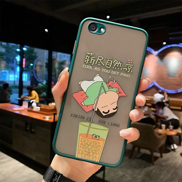 다스코 OPPOR9S 핸드폰케이스 샌딩 반투과 명 보호케이스 OPPOA91 개성 독창적 큐트 풀팩토리 렌즈 정공 인싸템