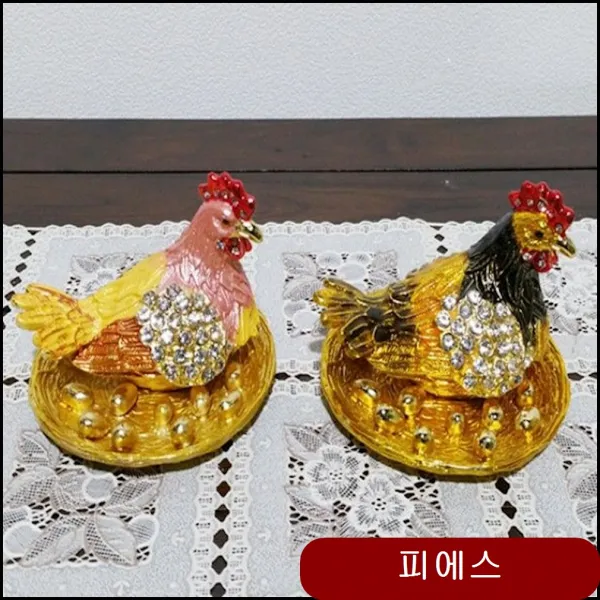 닭알장식품 소 인테리어장식품 알닭미니어처 인테리어소품 생활소품 닭장식품 닭소품 Begi 핑크