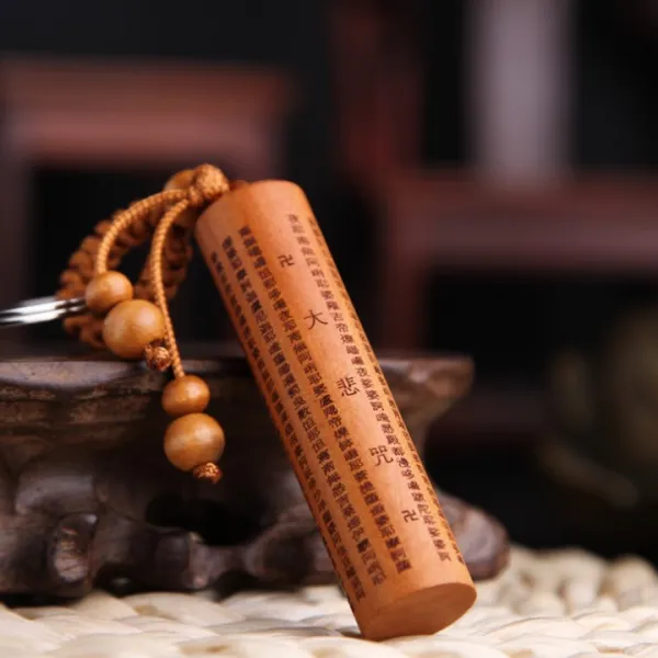 Apr.29 6번 무사안일 홀딩 디자인 복숭아나무 핸드폰 걸이 중국풍 복고 족제비 钥匙 열쇠고리 목제 끈으로 대박Z, 대 비 주