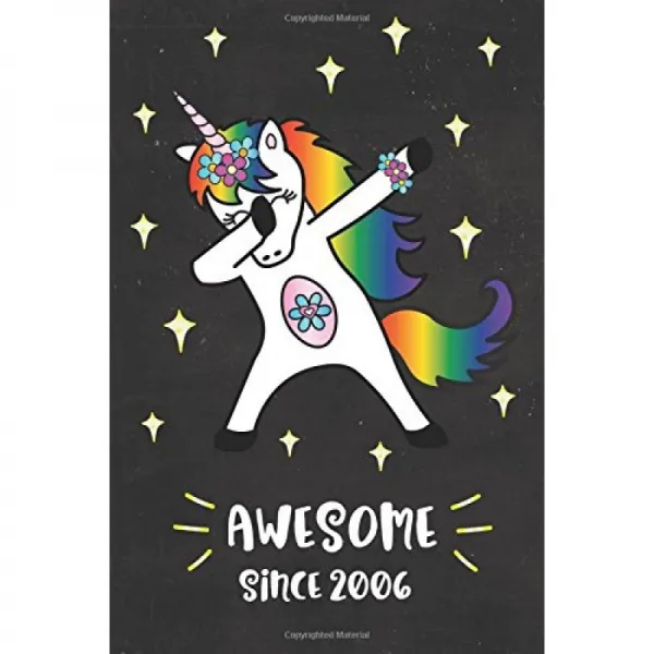 2006 년부터 굉장하다 : 12 살을위한 Dabbing Unicorn Journal 12 살의 귀여운 생일 축하합니다 Dab Uni, 단일옵션