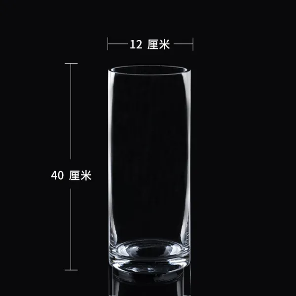 화병 화병 특대호 착지 꽃병 유리 투명 물장사 부귀죽 장미 백합 꽂기-12179, 옵션04