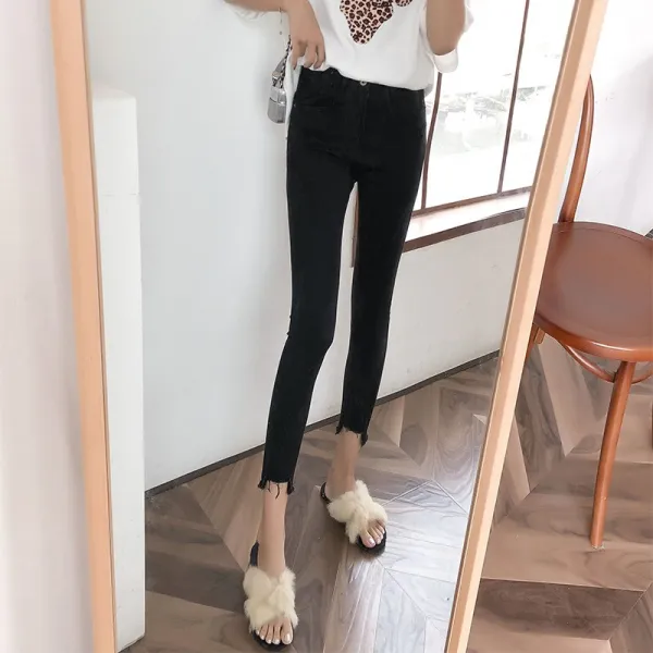메이 글로벌 하이웨스트 다른 논조다 봄가을 여성 9부 거지 대미지 트렌드 Ece 인싸템 펜슬핏