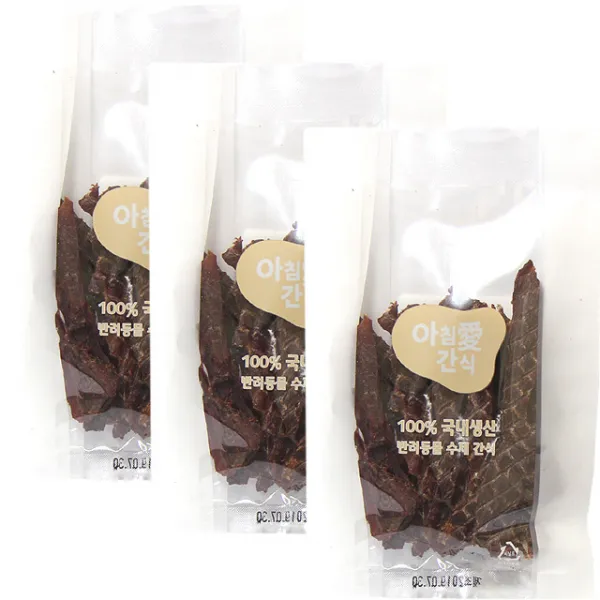 아침애 강아지 수제간식 3개세트 특가전, 3개, 말고기 육포60g