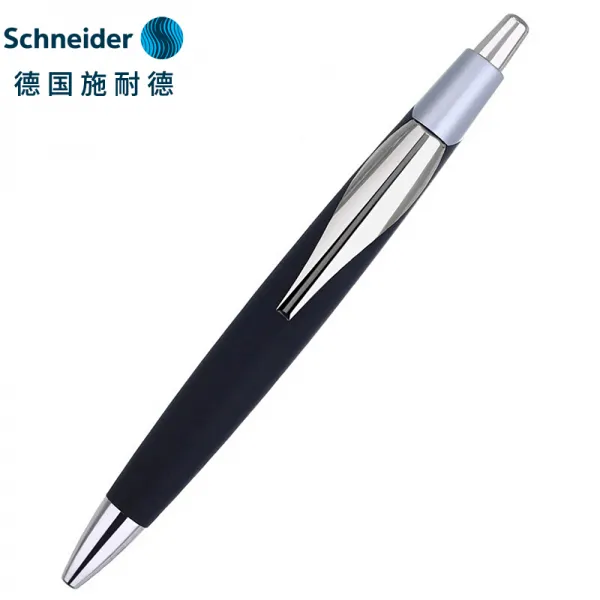 시 네 드 (Schneider) 중성 펜 독일 수입 누 름 사인펜 작성 일상 사무 용 심 0.4m 블랙 심 우아 블랙 실 버, 상세페이지 참조