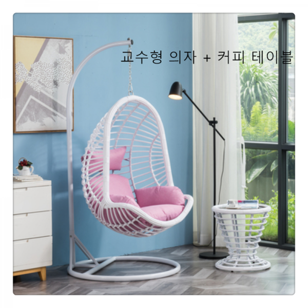 실내 발코니 요람 의자 안뜰 거는 바구니 고리 버들 세공 의자bi1104 사진4