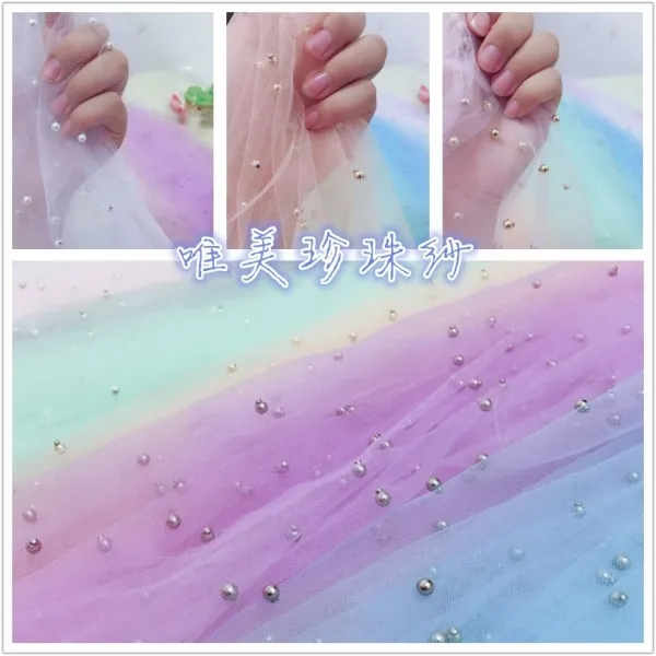 수예원단 INS소녀하트 아름다운 진주 망사 촬영 소품 셀럽 동영상 사진촬영 배경 네일아트 장식품, T03-그레이(70cm*100)여러번침 불연속