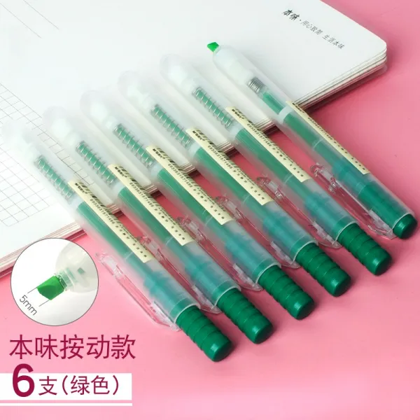 와이에이치투 아침 밑천이 되다 6색깔 네온 펜표기 펜학생용 캔디 색깔 한 기호펜 형광 컬러 펜굵다 노를 저었다 중점 여학생, 6즈 그린 자금조달