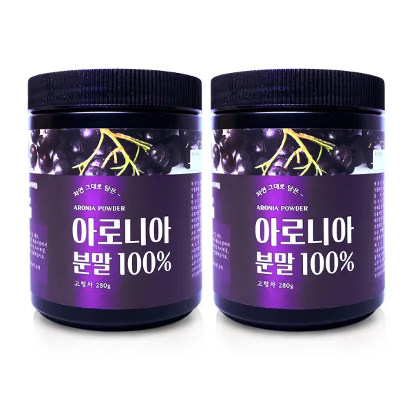 헬로우 그린 국산 무농약 아버지가 직접 키운 21년도 햇아로니아 분말 가루 280g 파우더, 280g 2개