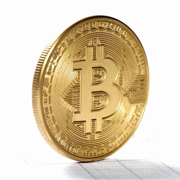 1PCS 크리 에이 티브 기념품 골드 도금 Bitcoin 동전 소장품 그레이트 선물 비트 코인 아트 컬렉션 실제 골, 01 Gold
