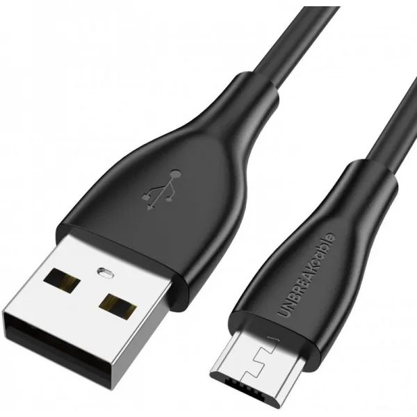 UNBREAKcable Micro USB 케이블 20 000+ 시간 곡절 테스트 고 강력 아라미드 섬유 2.4A 급속 충전 - 1m, 단일상품