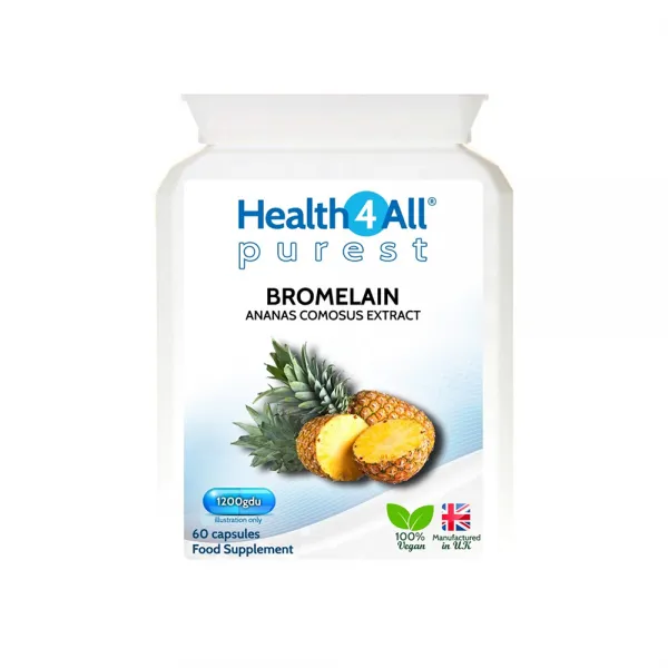 Health4All 브로멜라닌 1200gdu 60정 Bromelain Vegan, 1개