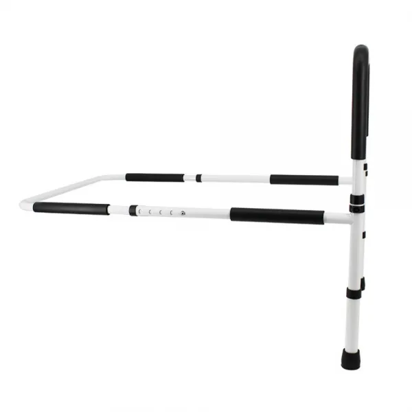 침대옆 손잡이 노인 기상 보조난간 보호 안전 낙상 방지 보조대 기상가드 흰색 원관 높이 조절 무저장 파우치 매트리스개