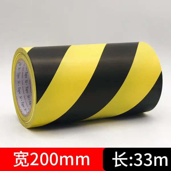컬러라인테이프 블랙 엘로 Pvc 극 와이드 시공 횡단 보도 경계함 랜드마크 스티커 선을 긋다 바닥재 마루 4876369355 200mm *33메터 /롤