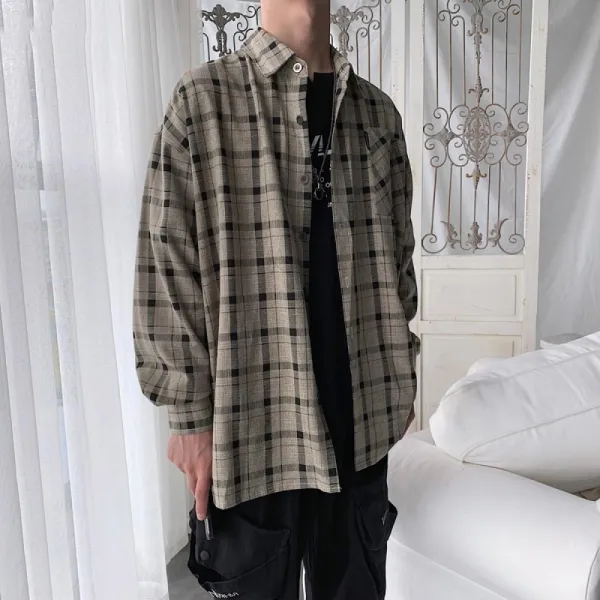 Kirahosi 남친룩 캐주얼 남성 셔츠 20대 30대 남방 긴팔 데일리 코디 366호+덧신증정 Blkl69q4