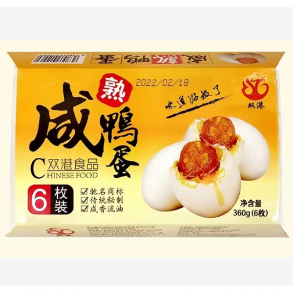 화한 중국식품 절임오리알 즉석 야단 중국오리알 중화요리 360g (60gx6개) 2박스세트, 360gx2박스
