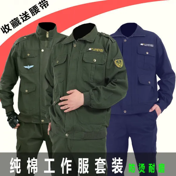 내마모 작업복 남 춘추 순면 방열 전기 용접공 카고 빅 포켓 기수 노보복
