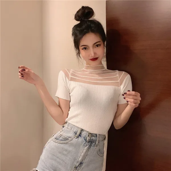 Qterra 특허브랜드 여름신상 후드반팔 라운드 브이넥 기디건 티셔츠 Yy02