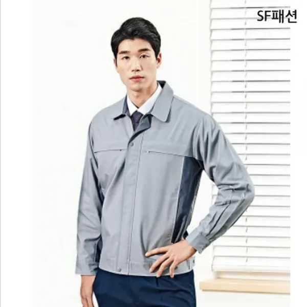 춘하 가슴지퍼포켓 트로피컬 근무복 자켓 내근직 점퍼, L(95), L.그레이(sftb112)