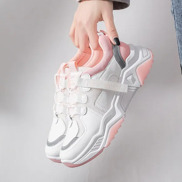 노친 슈즈 여 여름 에어 메쉬 학생망 면 운동화 키높이 화이트